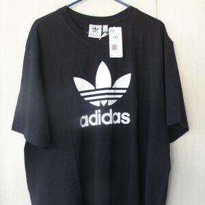 New With Tags adidas Trefoil short sleeve black tee shirt mens XXL 2XL